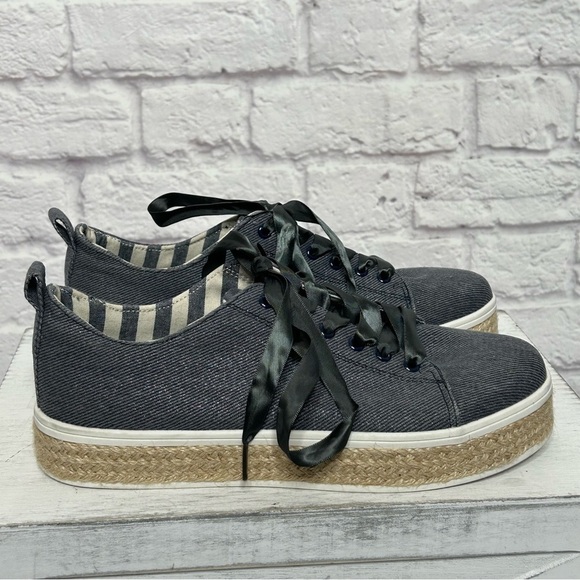 United Colors of Benetton Denim Platform Espadrilles - Picture 7 of 16